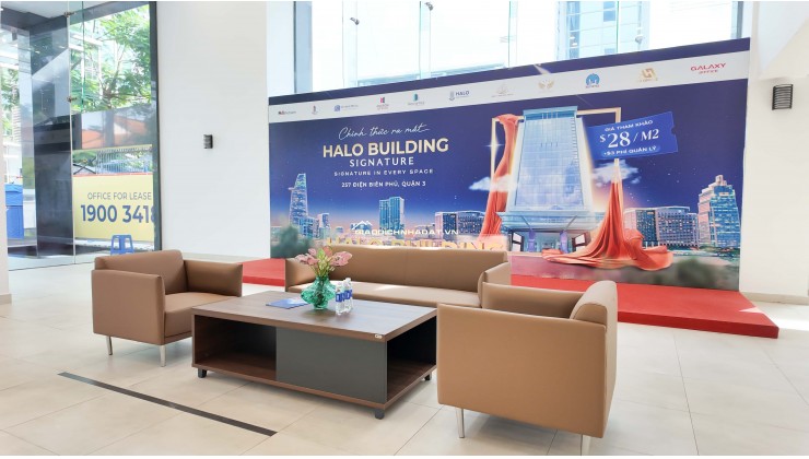 Cho thuê văn phòng hạng B+ Halo Building Signature 257 Điện Biên Phủ-Quận 3